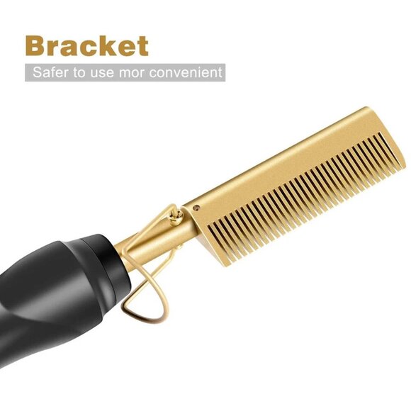 Hair Straightener Comb Pro Electric Beard Straightening Comb Heat Hot Comb Press - Picture 8 of 11